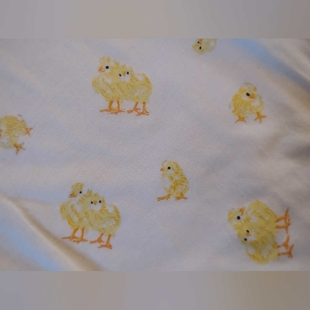 Pixie Lily Baby Bunting Gown Sack Yellow Chicks 3-6 Luxury Pima Cotton Gift NWT - Picture 5 of 9